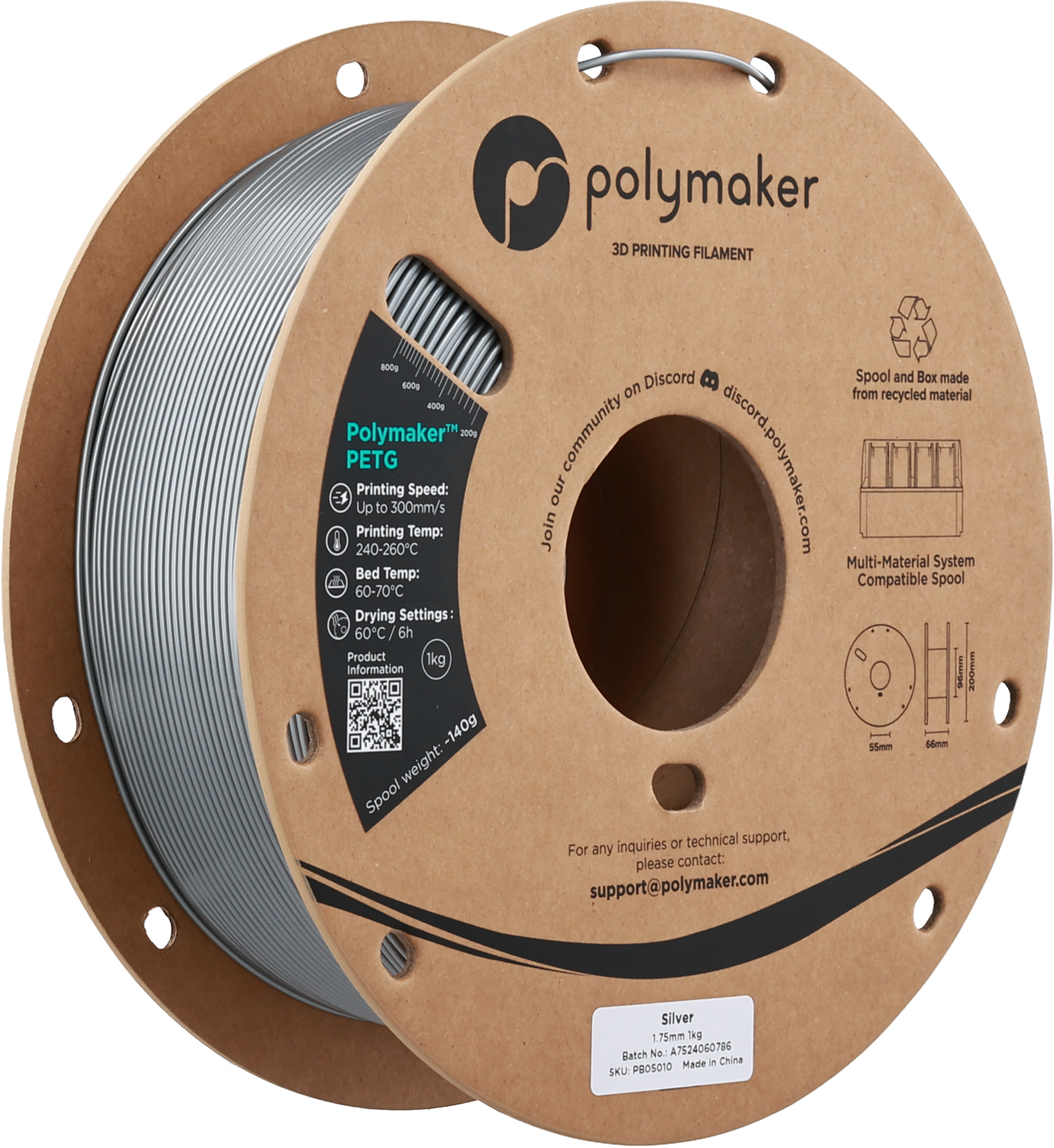 Polymaker PETG Silver