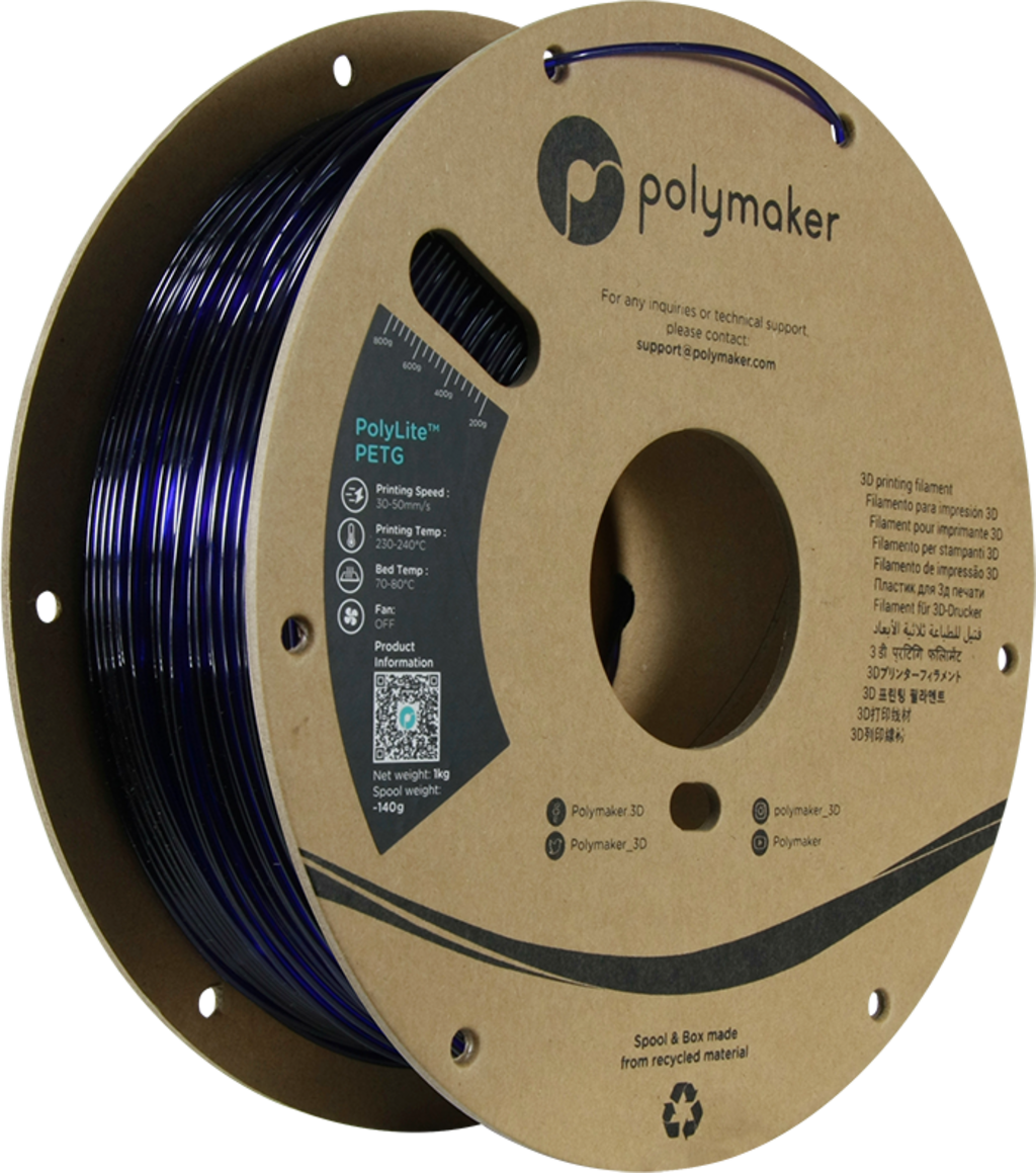Polymaker PolyLite PETG Translucent Blue