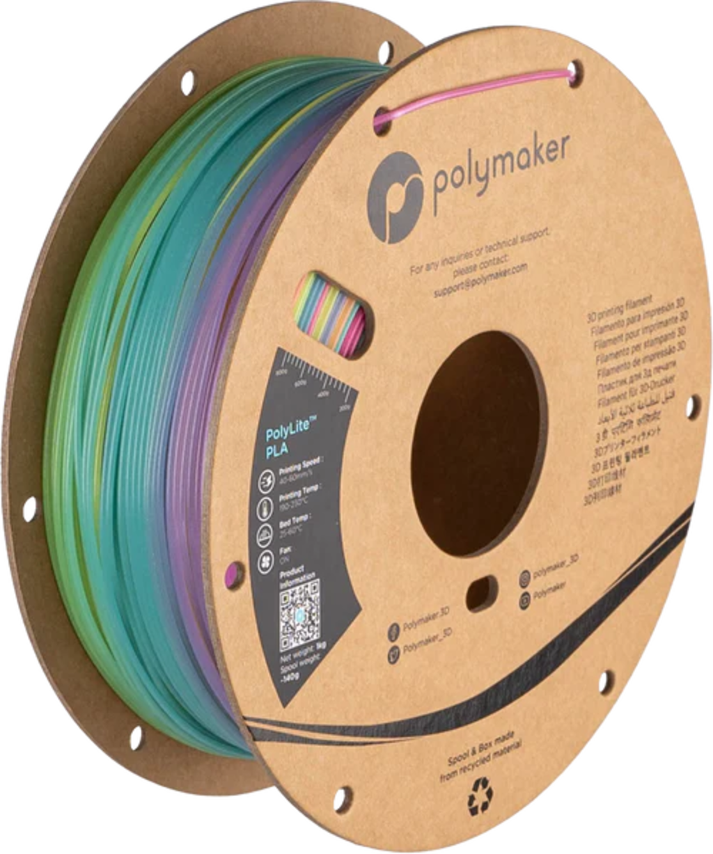 Polymaker PolyLite Luminous PLA Rainbow