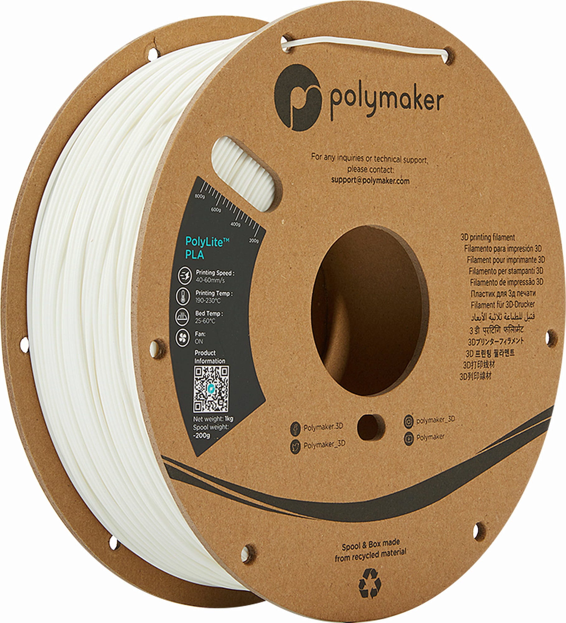 Polymaker PolyLite PLA - White