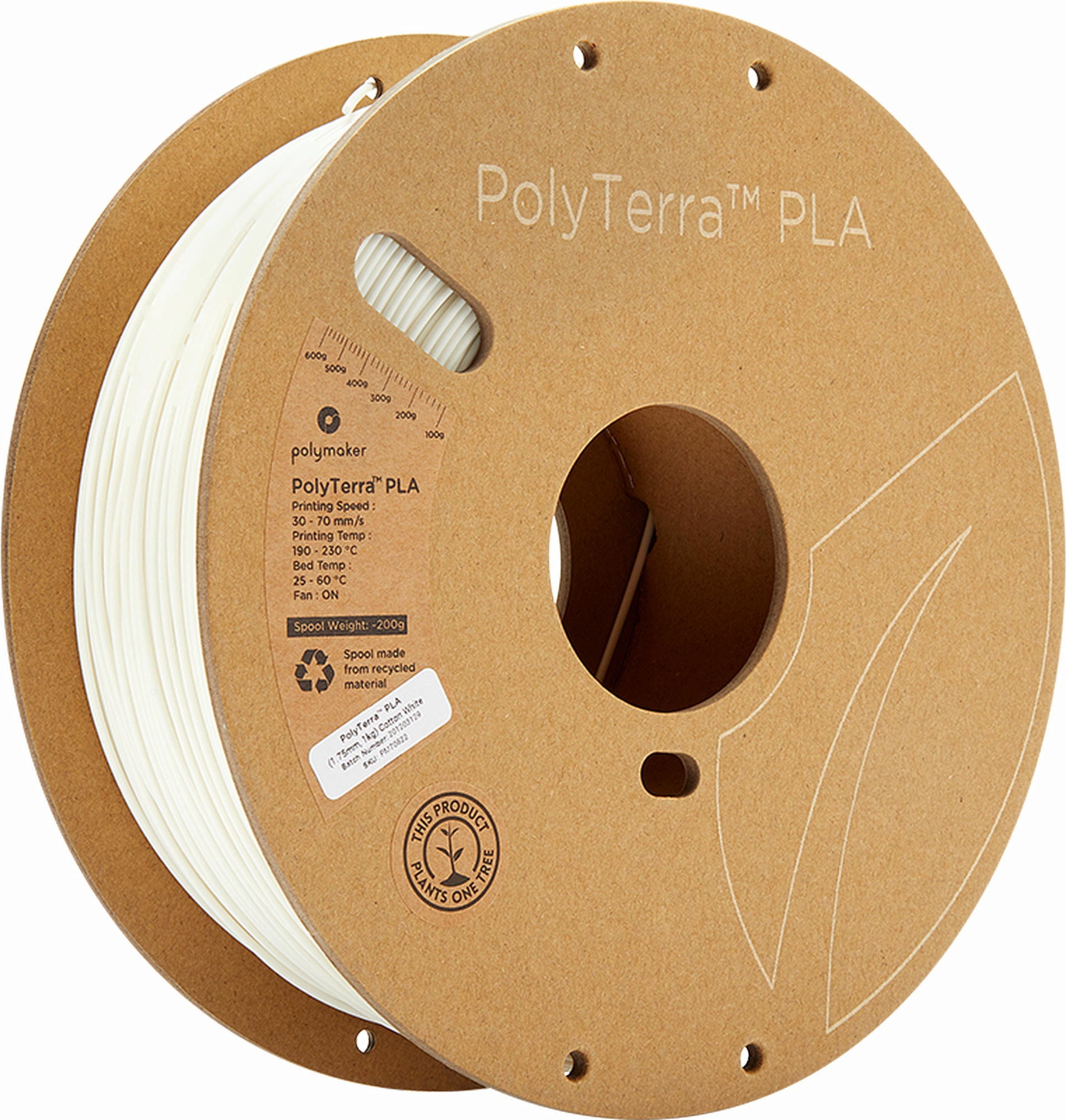 Polymaker PolyTerra PLA Cotton White