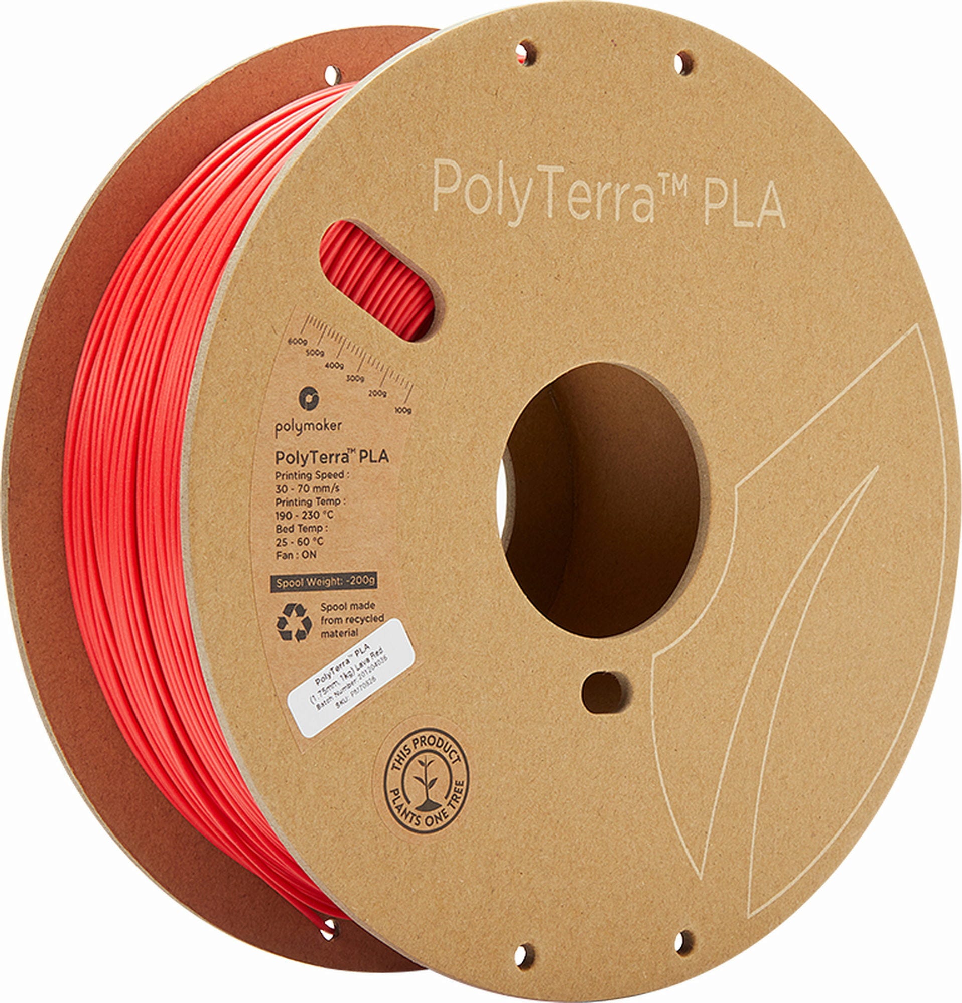 Polymaker PolyTerra PLA Lava Red