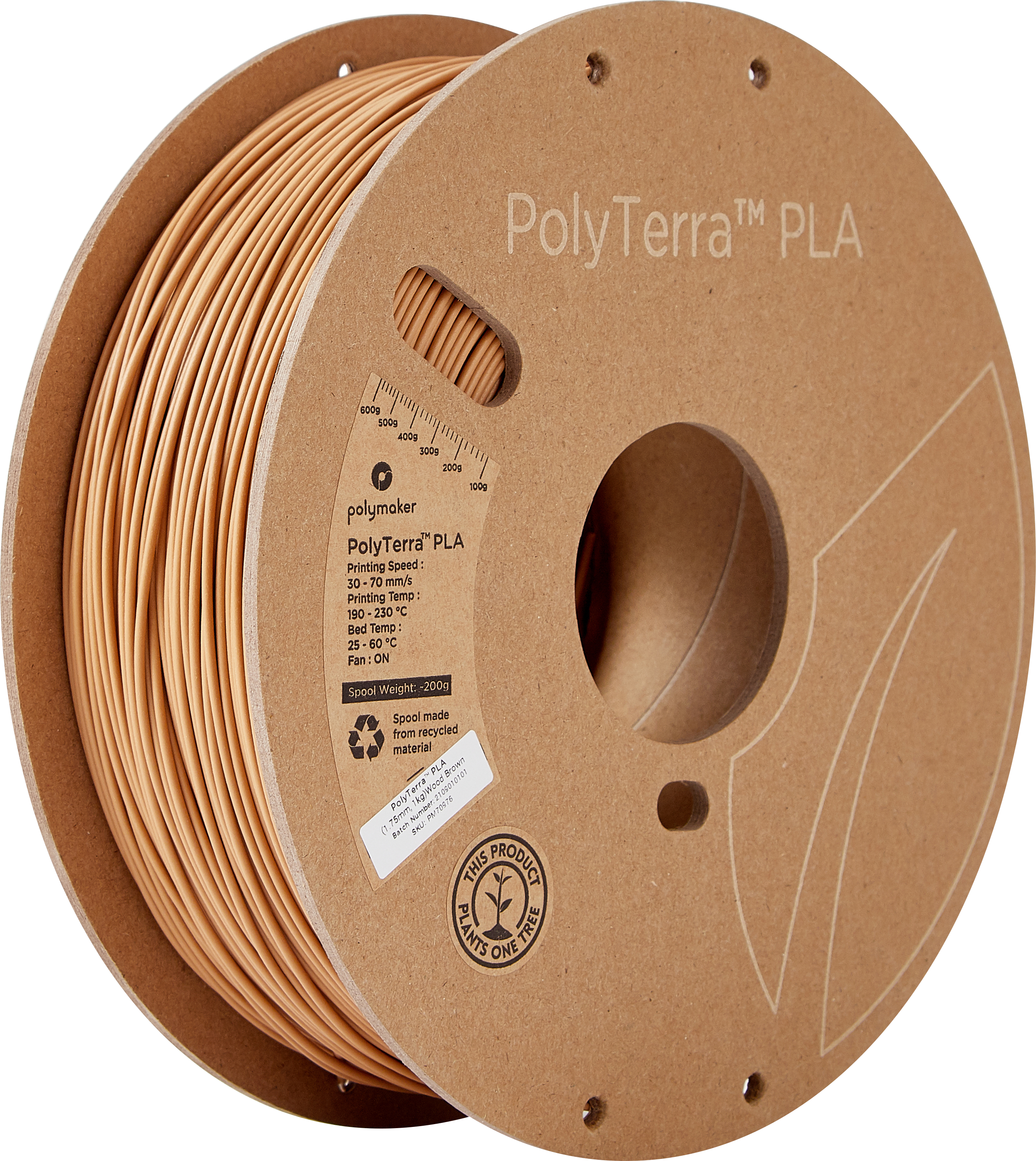 Polymaker PolyTerra PLA Wood Brown
